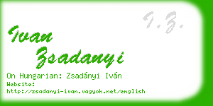 ivan zsadanyi business card